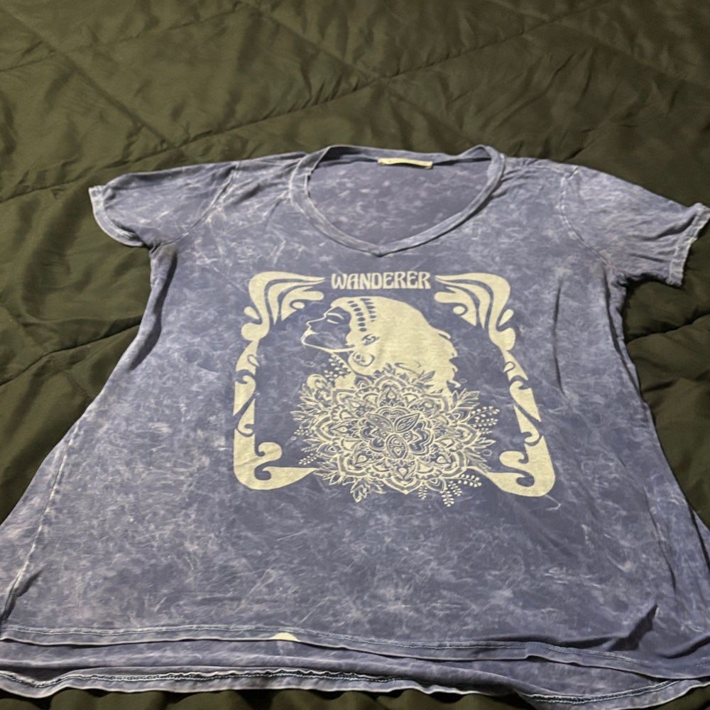 Wanderlust Blue Graphic Tee